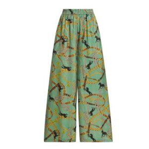 New Status-Print Wide-Leg Pants Size Small